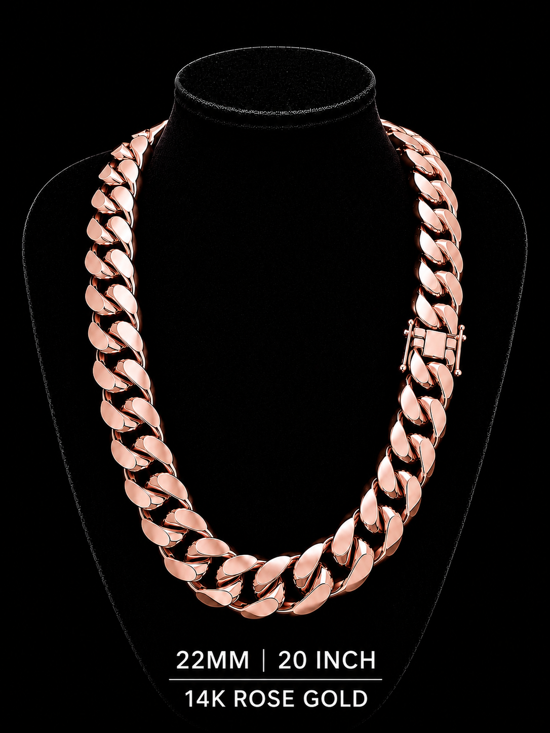 14k Rose Gold Miami Cuban chain