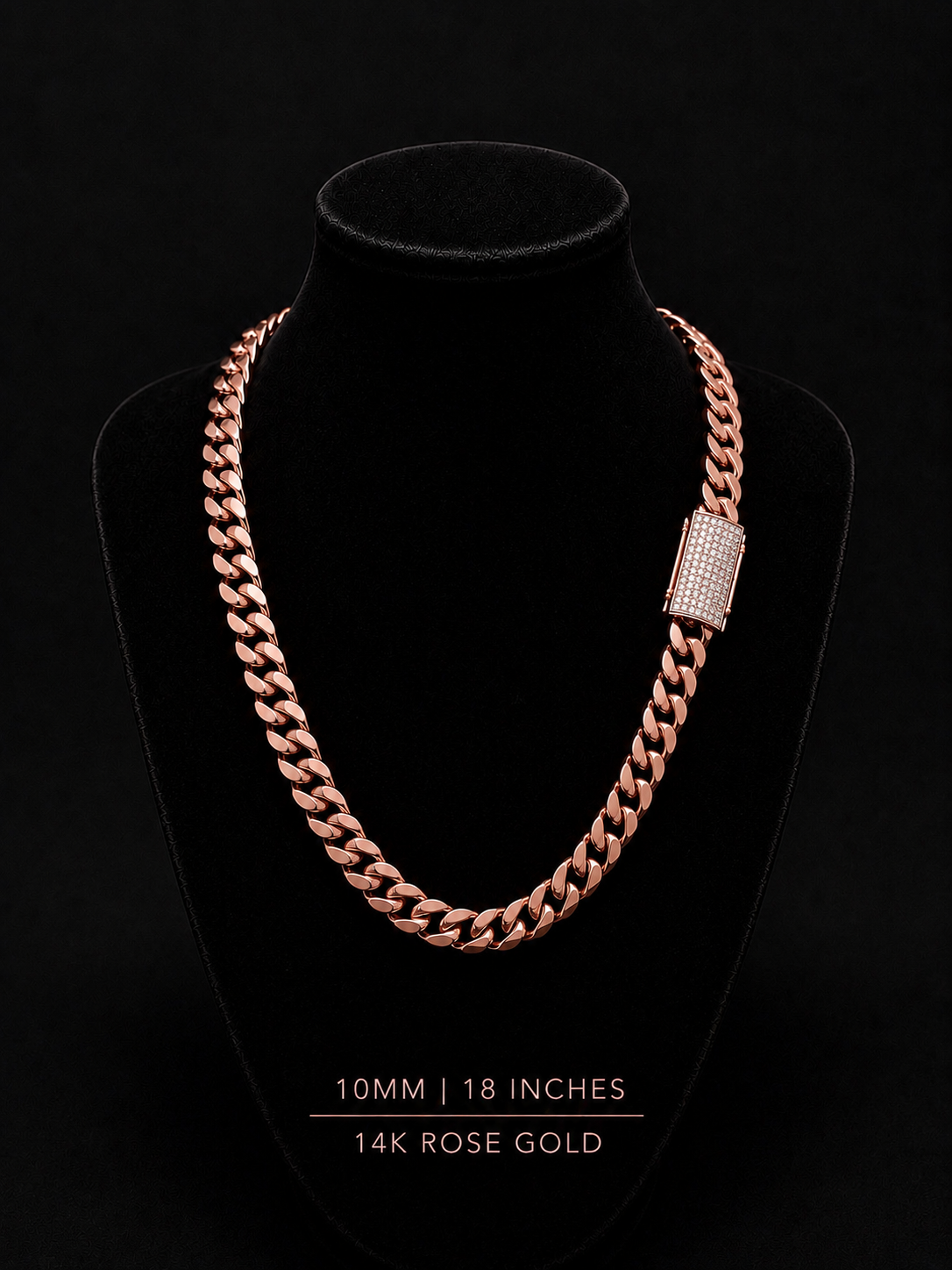 Iced Rose Gold Miami Cuban chain
