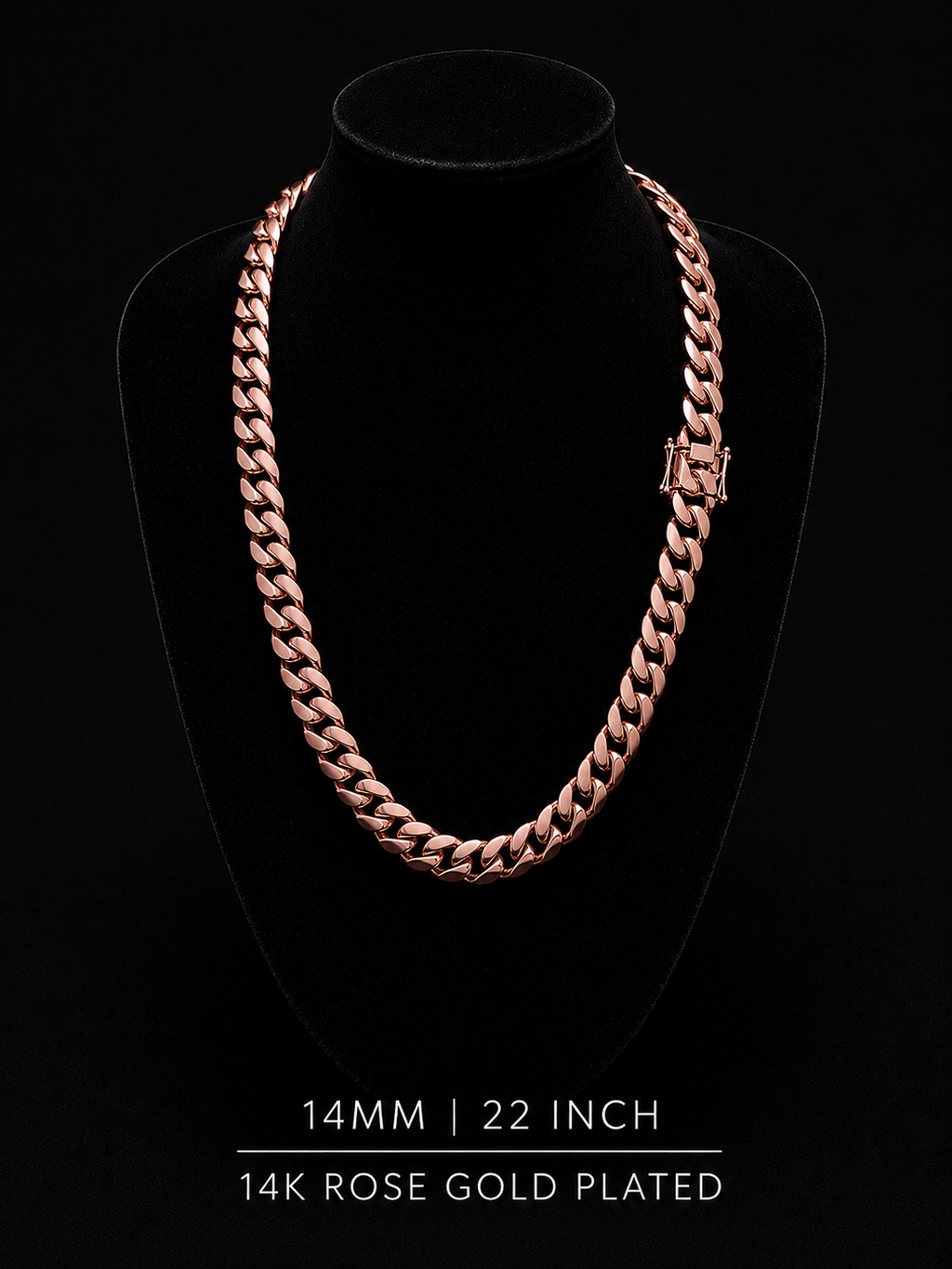 14k Rose Gold Miami Cuban chain