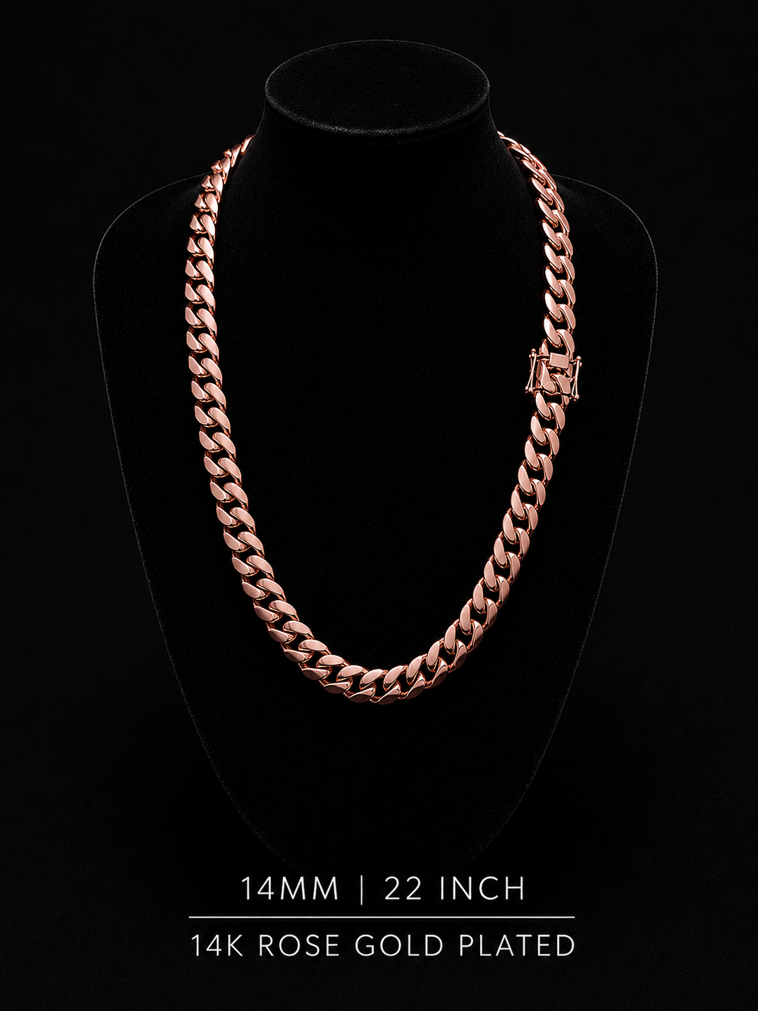 14k Rose Gold Miami Cuban chain