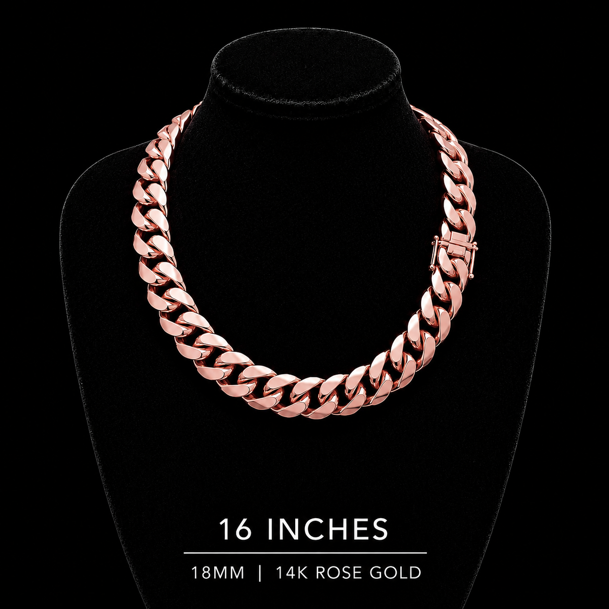 14k Rose Gold Miami Cuban chain