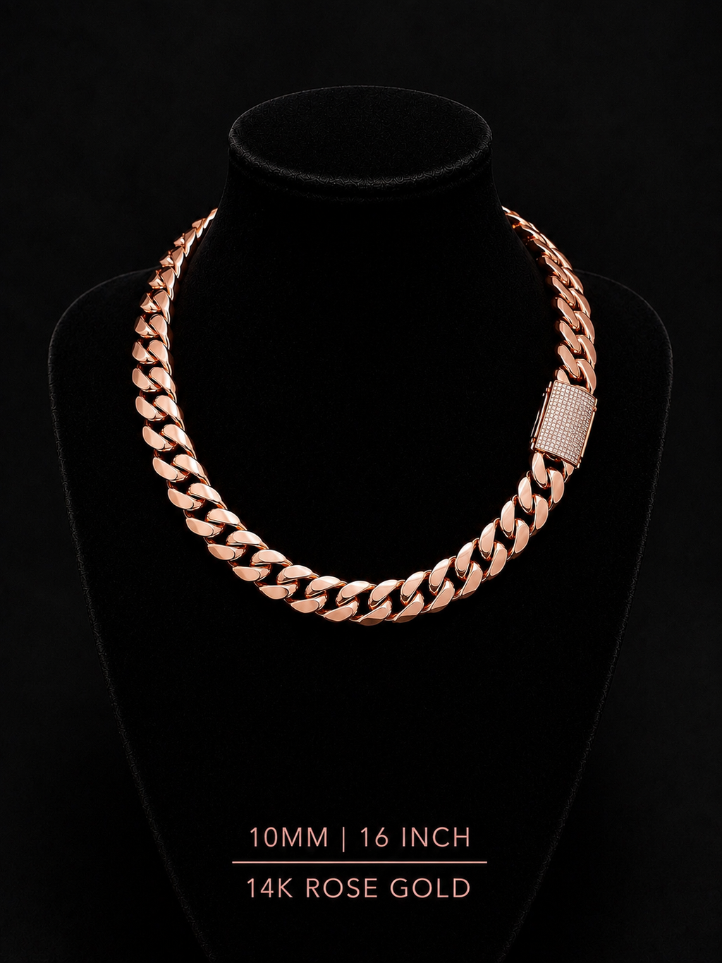 Iced Rose Gold Miami Cuban chain