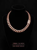 Iced Rose Gold Miami Cuban chain