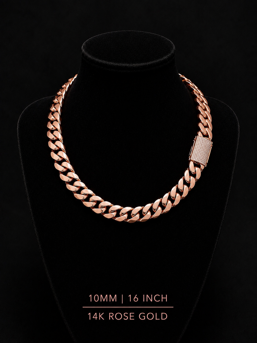 Iced Rose Gold Miami Cuban chain