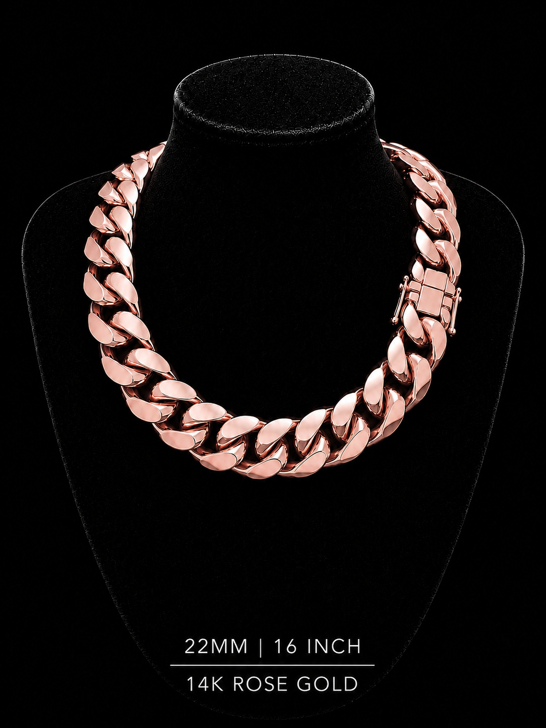 14k Rose Gold Miami Cuban chain