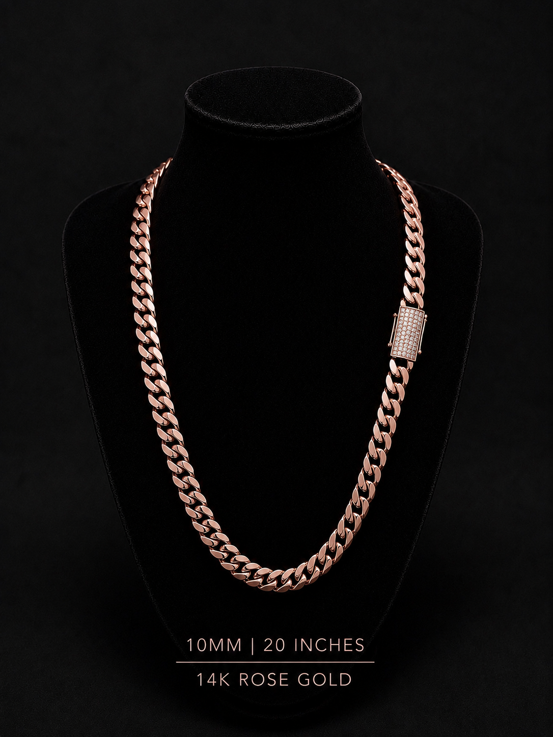 Iced Rose Gold Miami Cuban chain