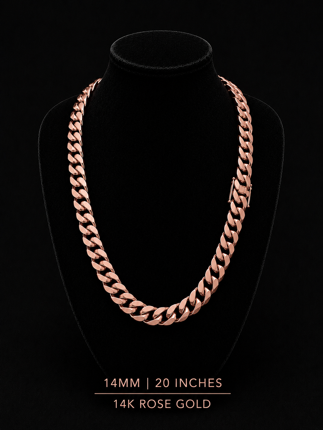 14k Rose Gold Miami Cuban chain