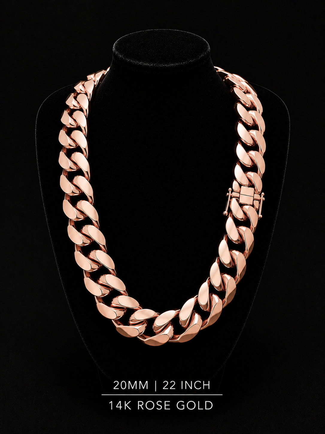 14k Rose Gold Miami Cuban chain