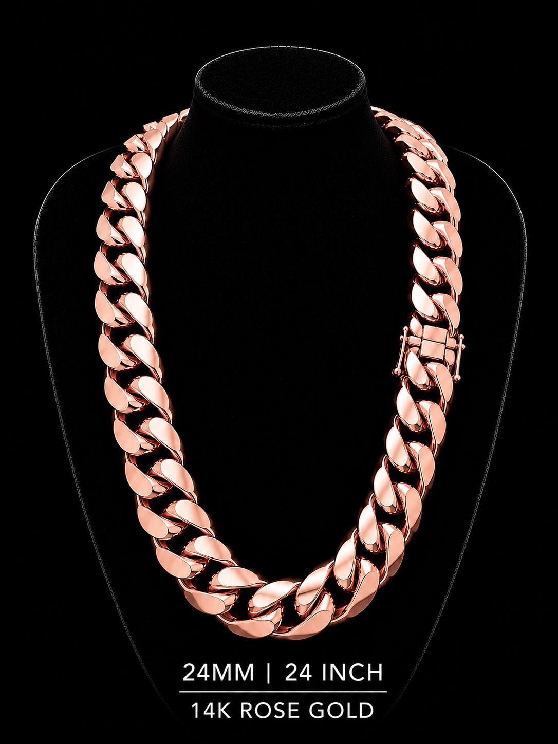 14k Rose Gold Miami Cuban chain