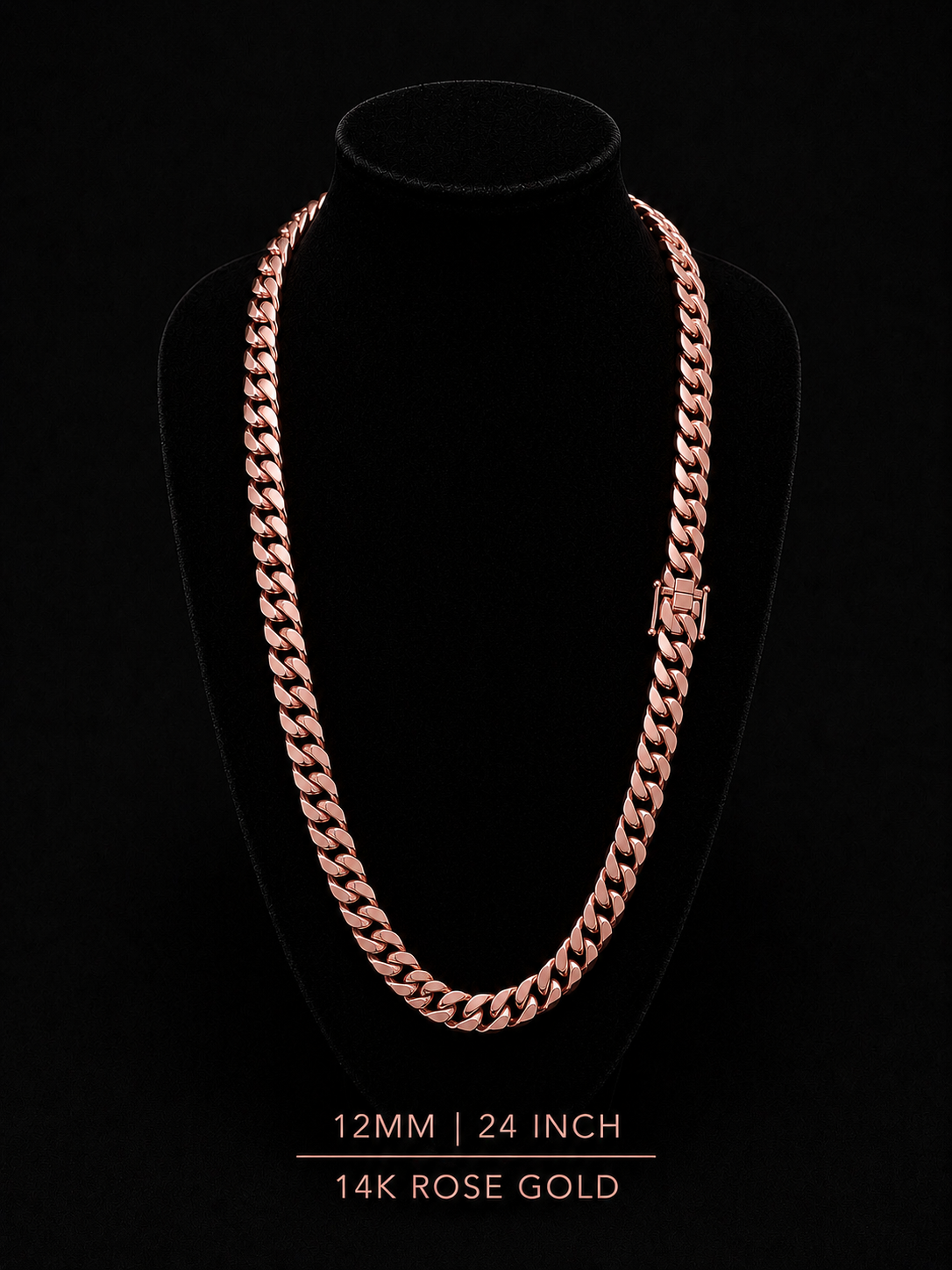14k Rose Gold Miami Cuban chain