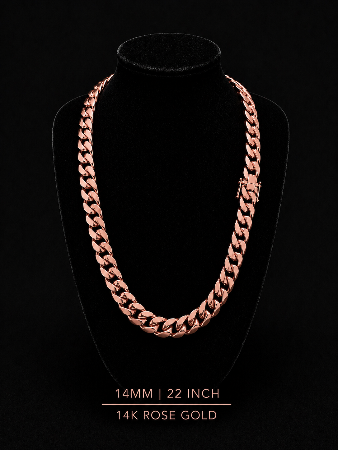 14k Rose Gold Miami Cuban chain