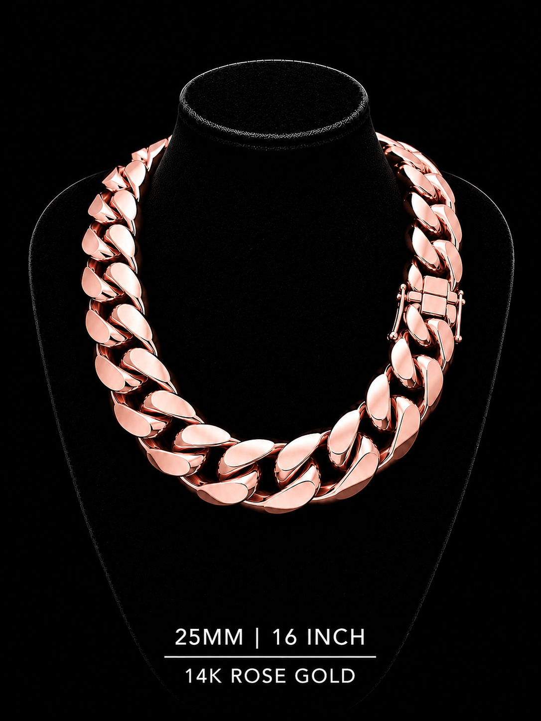 14k Rose Gold Miami Cuban chain