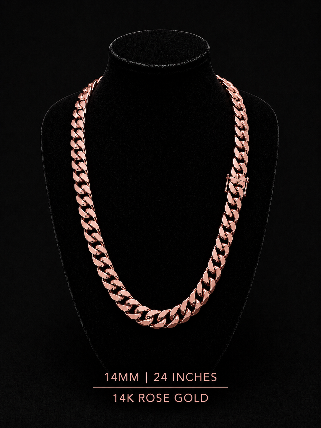 14k Rose Gold Miami Cuban chain