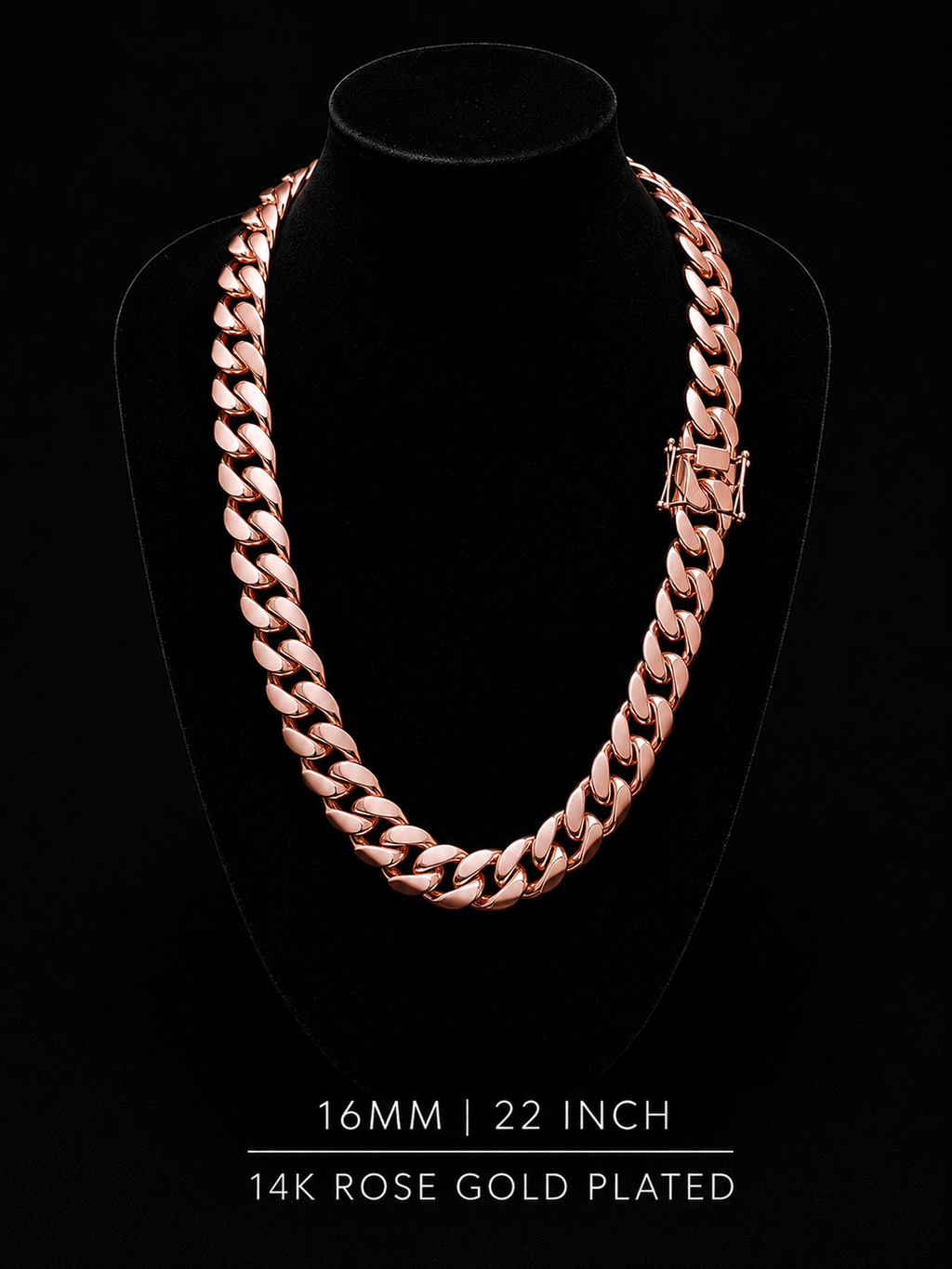 14k Rose Gold Miami Cuban chain