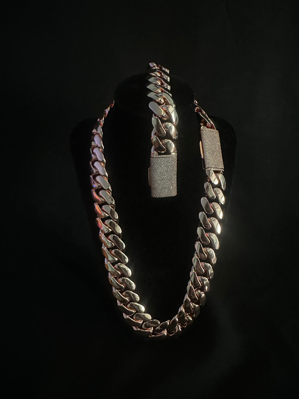 Iced Rose Gold Miami Cuban chain