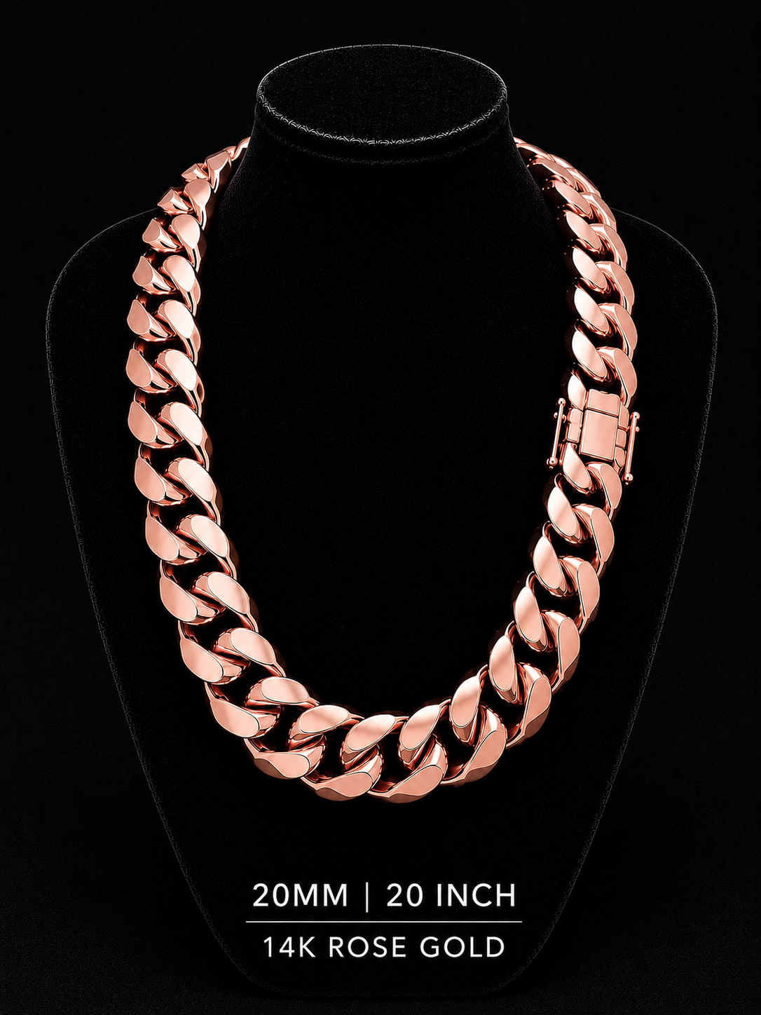 14k Rose Gold Miami Cuban chain