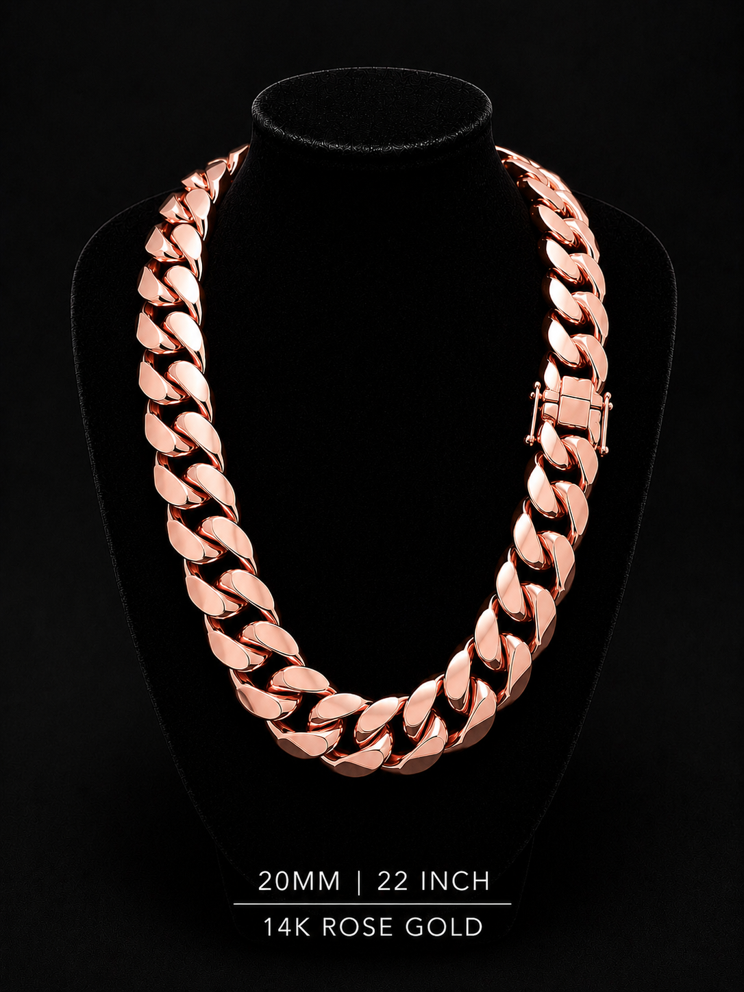 14k Rose Gold Miami Cuban chain