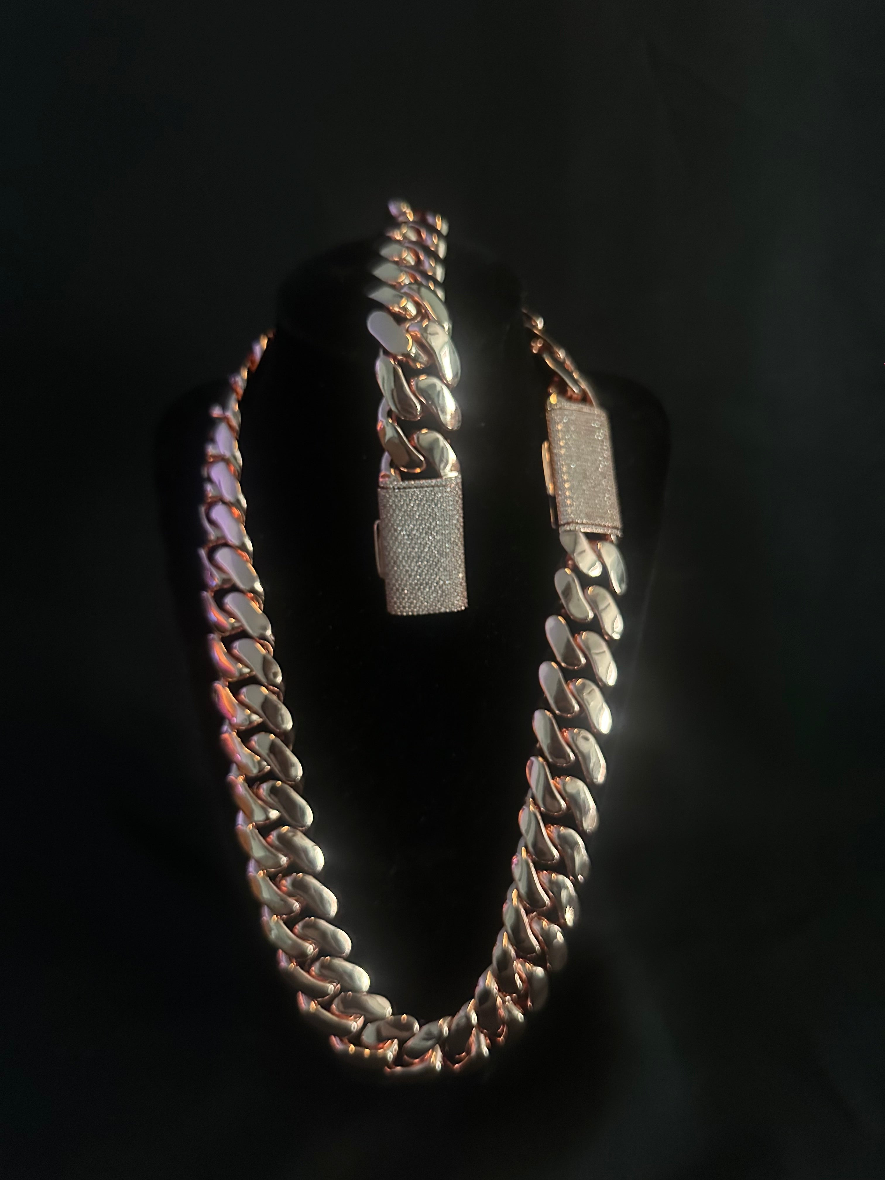 Iced Rose Gold Miami Cuban chain