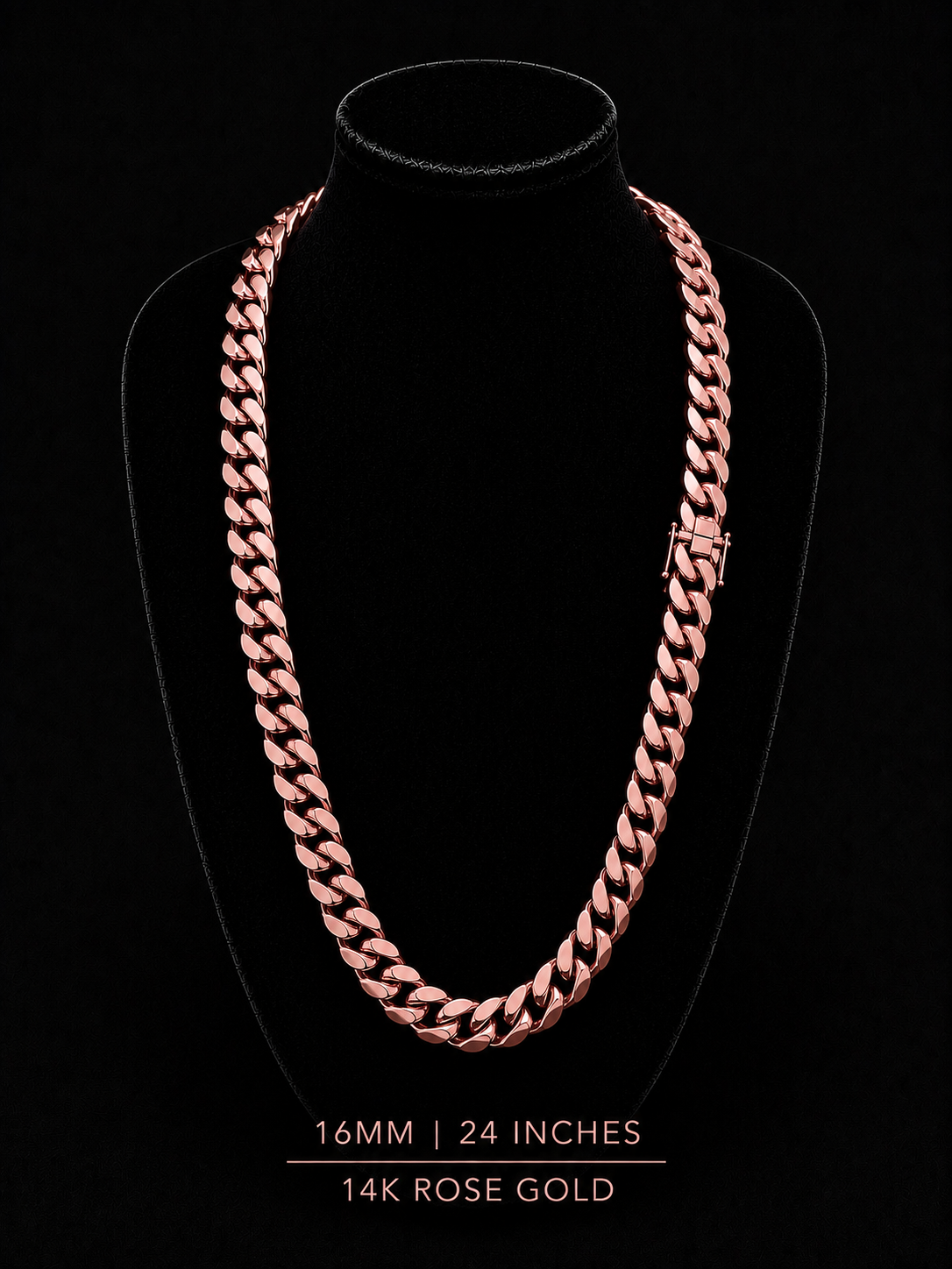 14k Rose Gold Miami Cuban chain