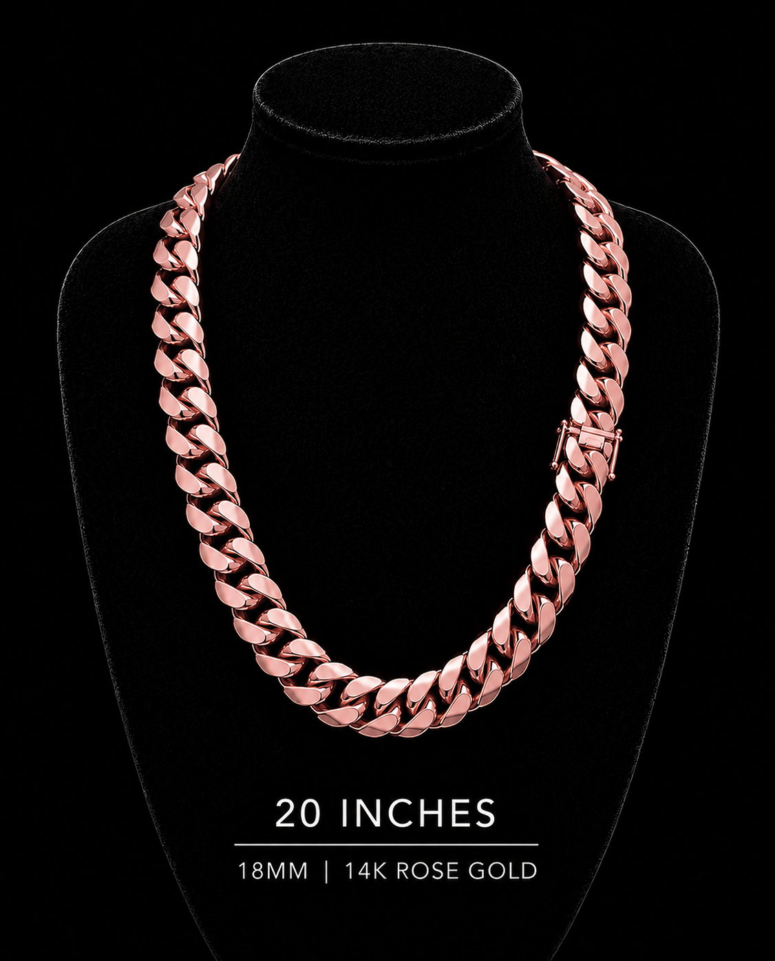 14k Rose Gold Miami Cuban chain