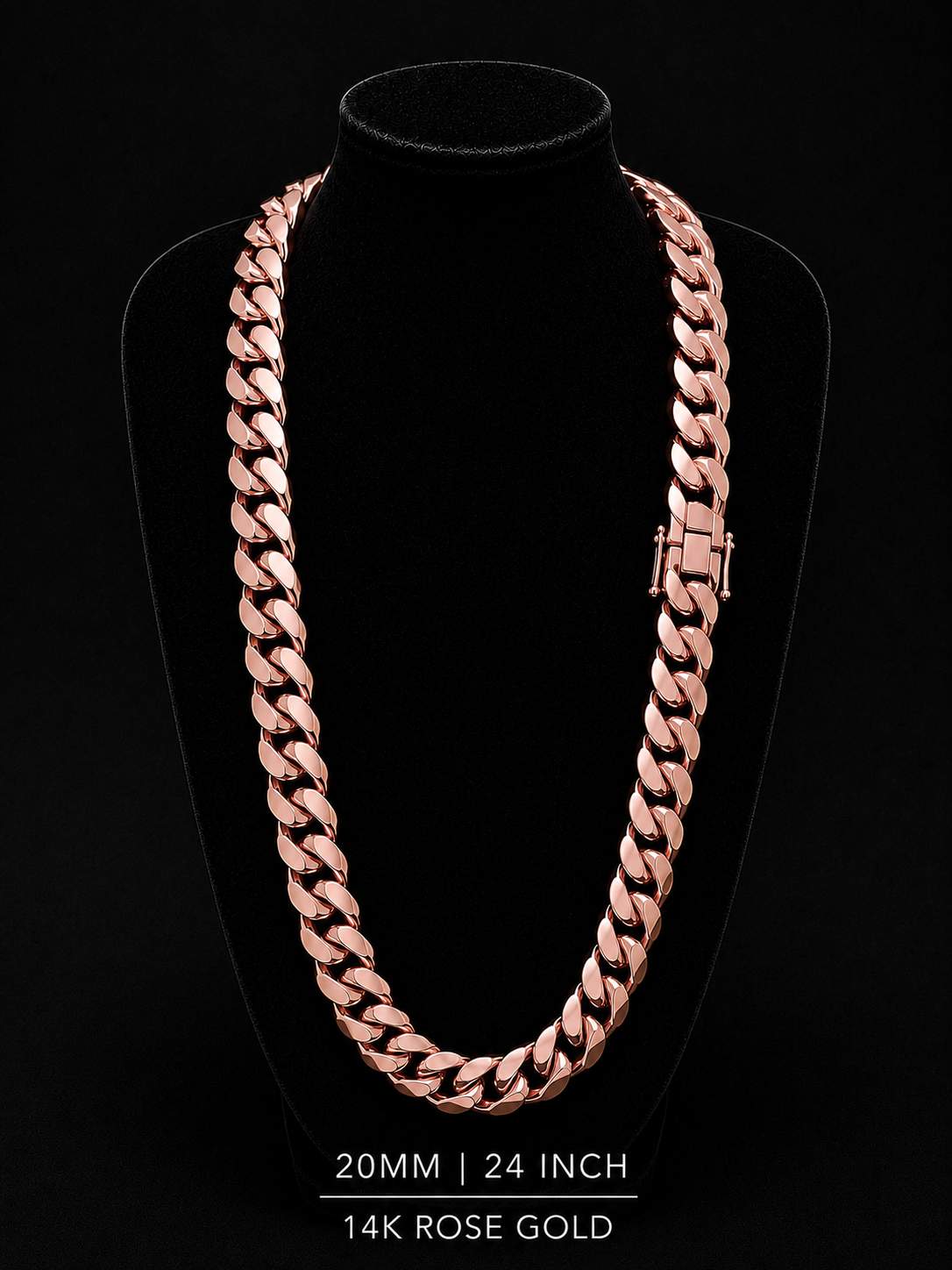 14k Rose Gold Miami Cuban chain