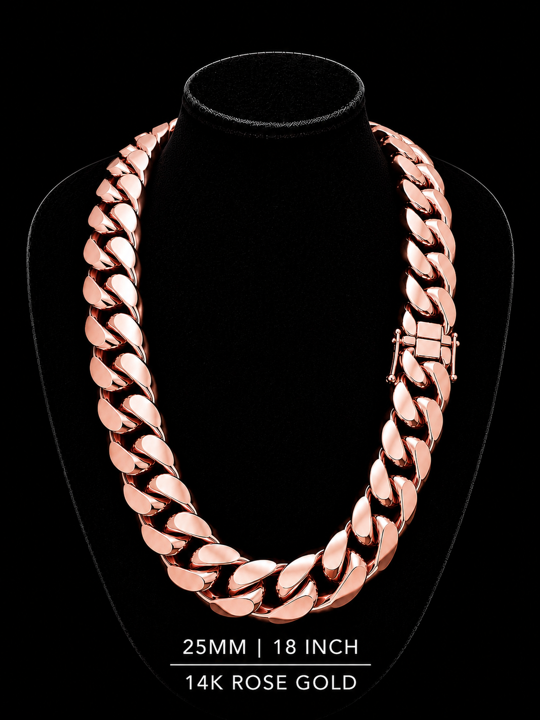 14k Rose Gold Miami Cuban chain