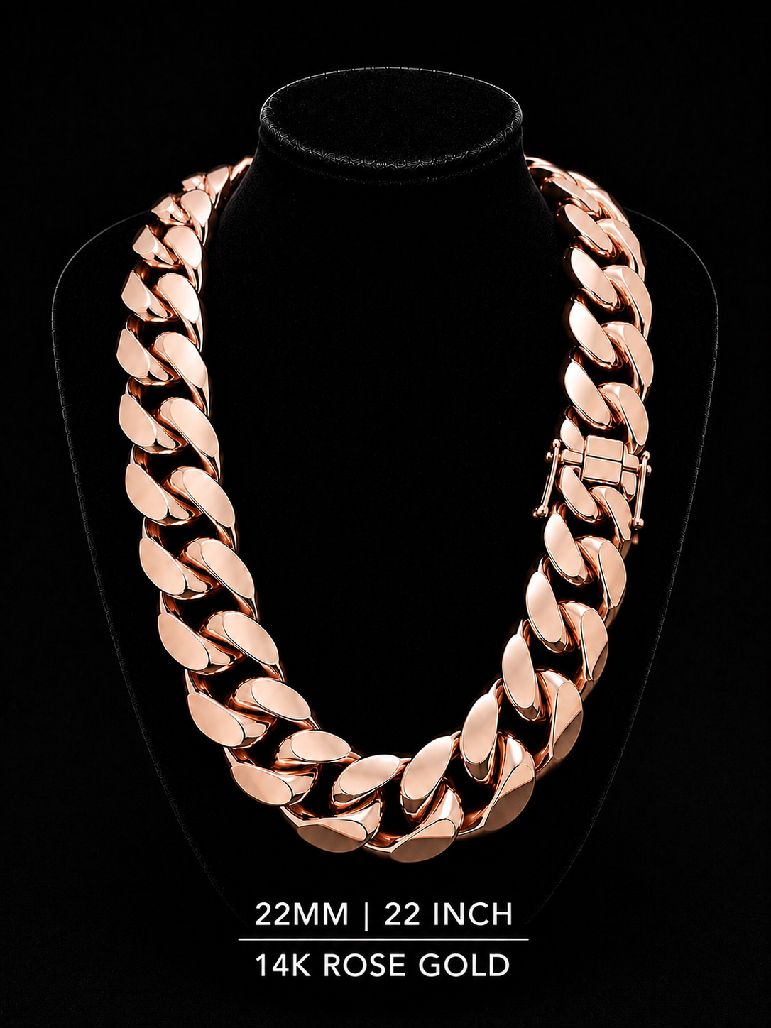 14k Rose Gold Miami Cuban chain