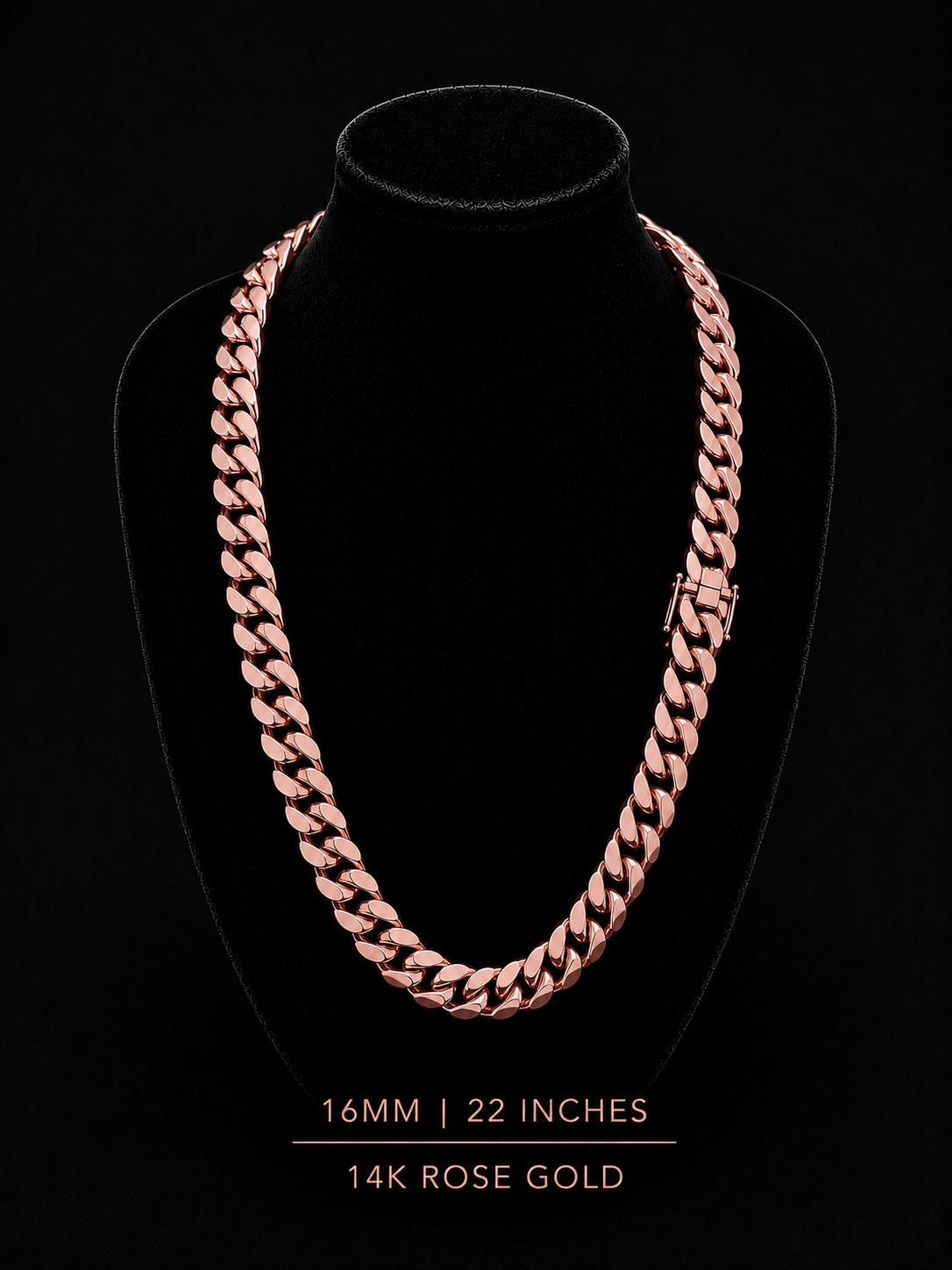 14k Rose Gold Miami Cuban chain