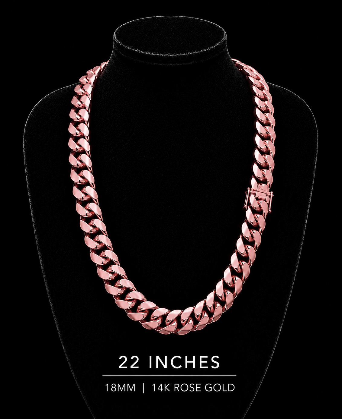 14k Rose Gold Miami Cuban chain
