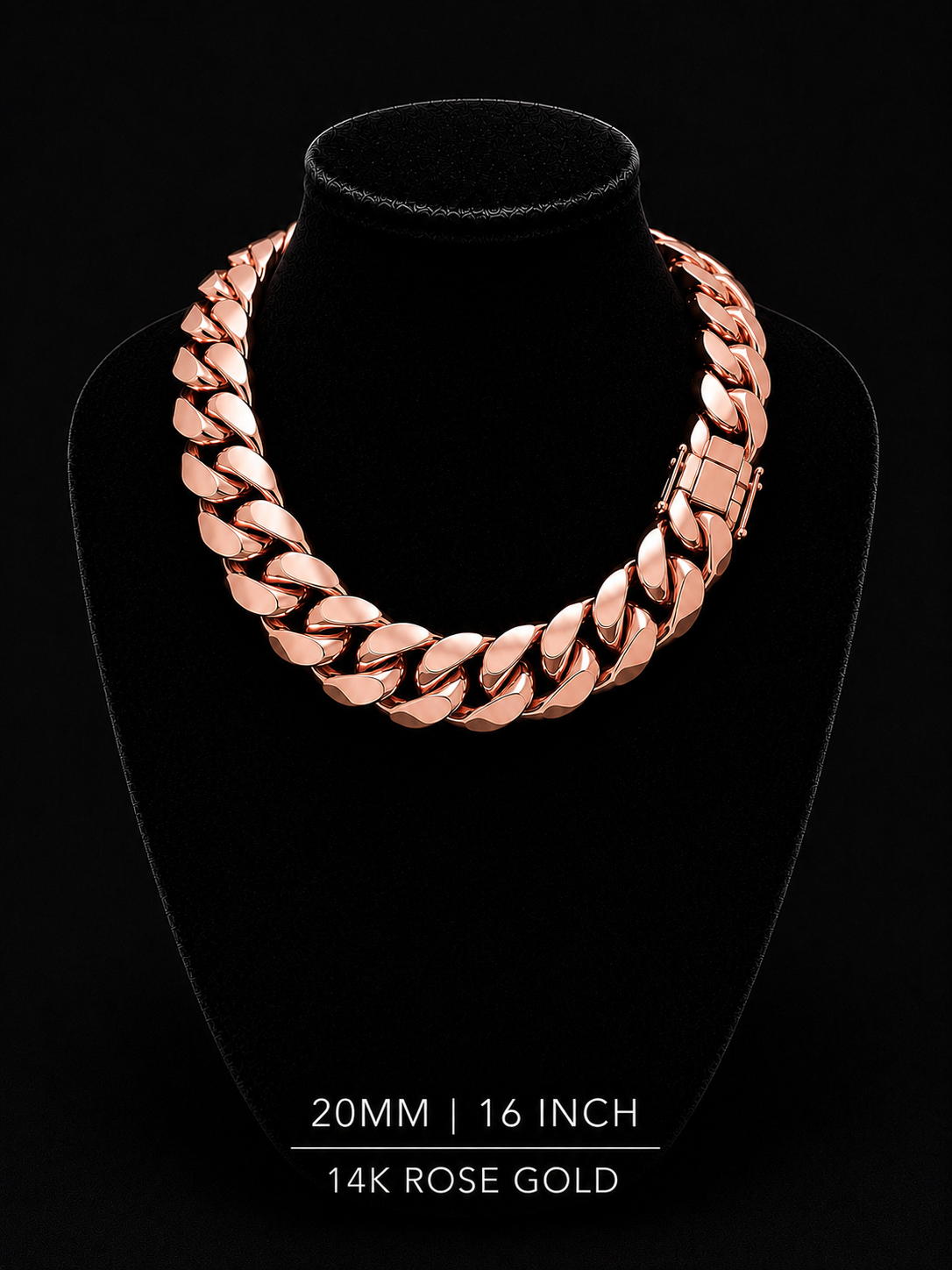 14k Rose Gold Miami Cuban chain