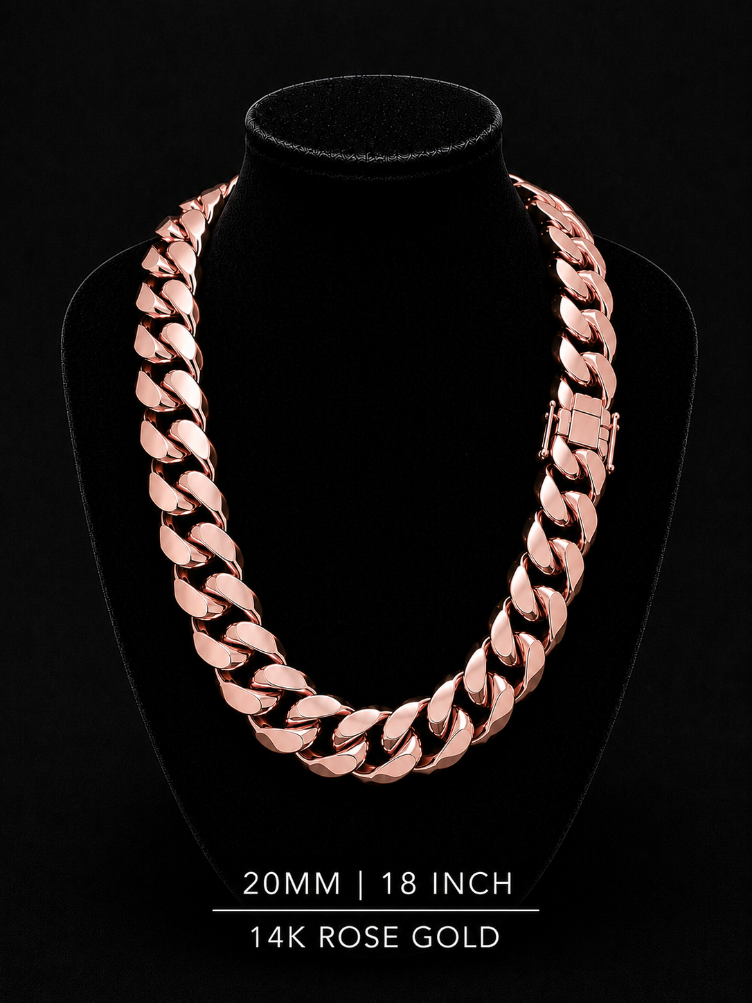 14k Rose Gold Miami Cuban chain