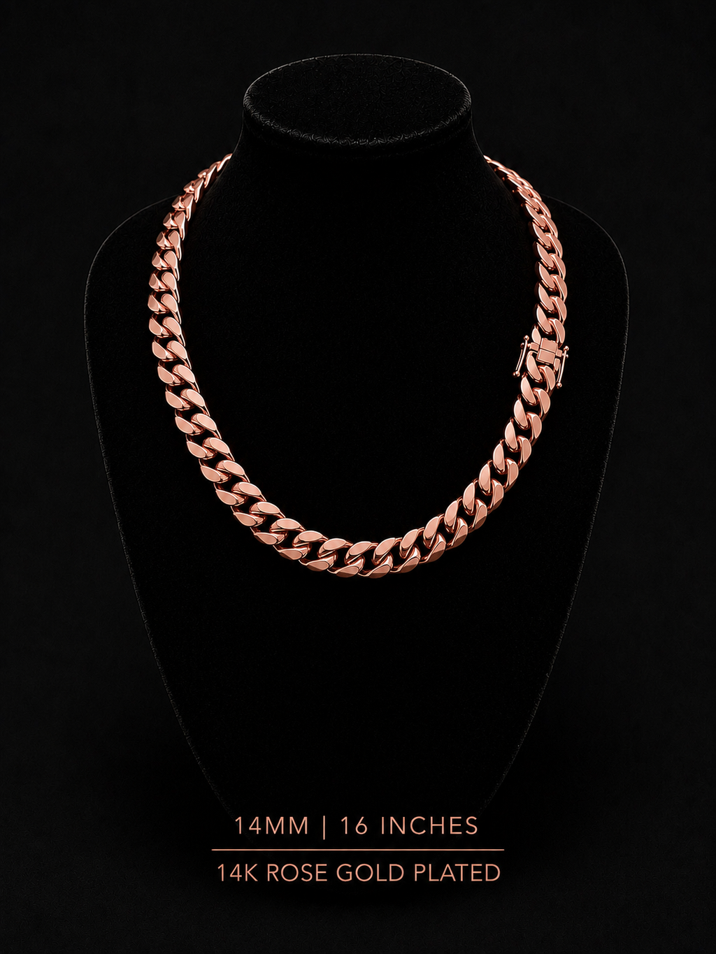 14k Rose Gold Miami Cuban chain