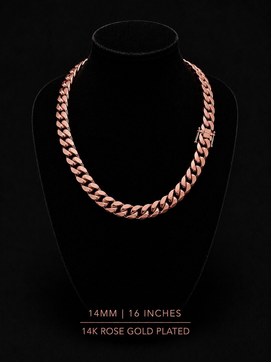 14k Rose Gold Miami Cuban chain
