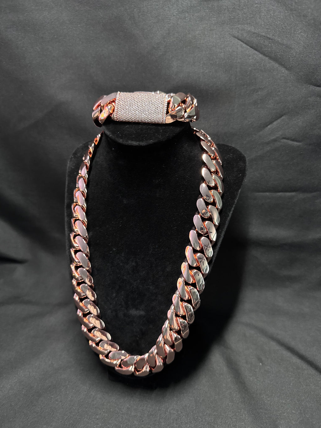 Iced Rose Gold Miami Cuban chain