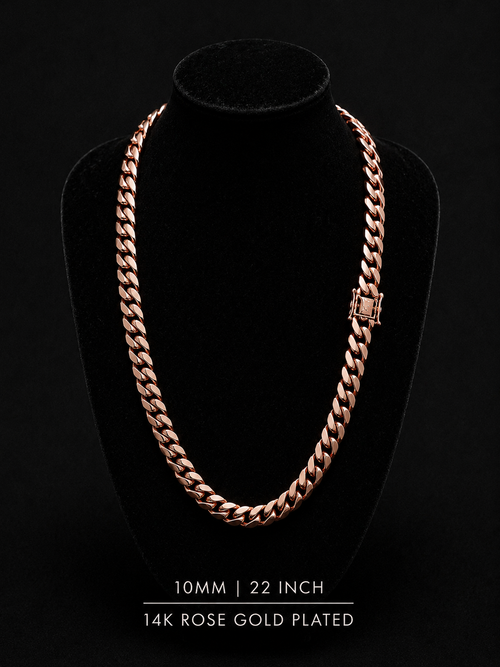 14k Rose Gold Miami Cuban chain