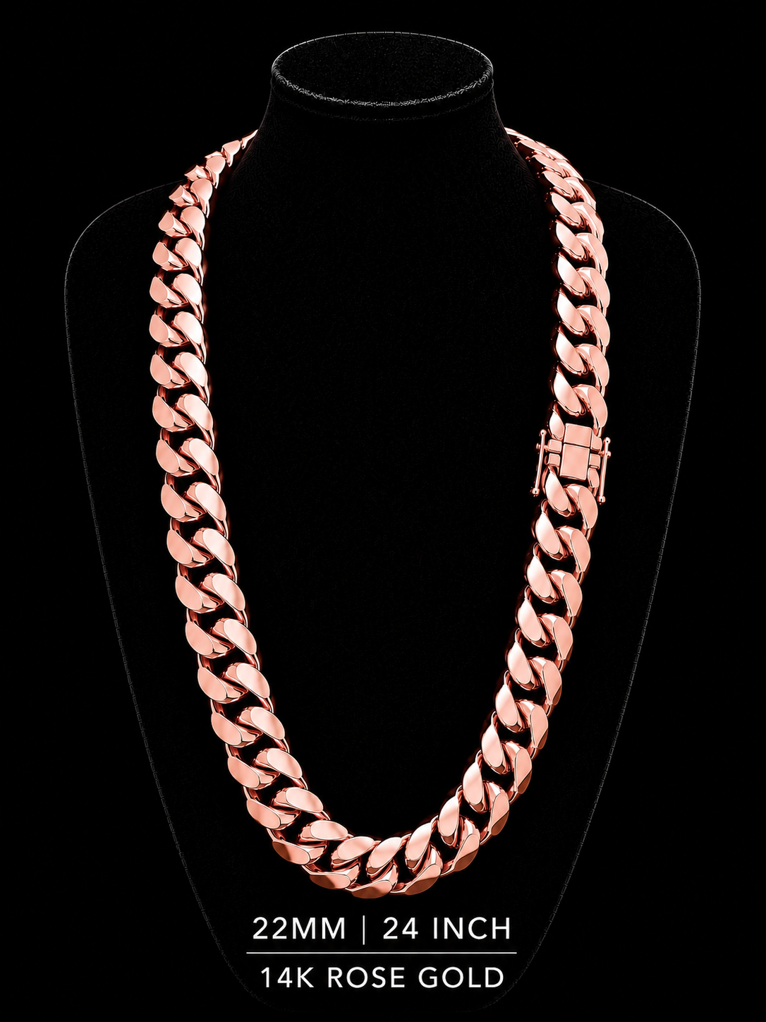 14k Rose Gold Miami Cuban chain