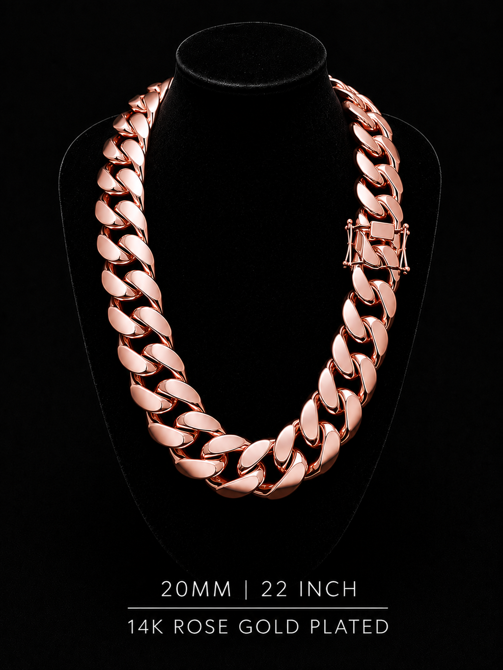 14k Rose Gold Miami Cuban chain