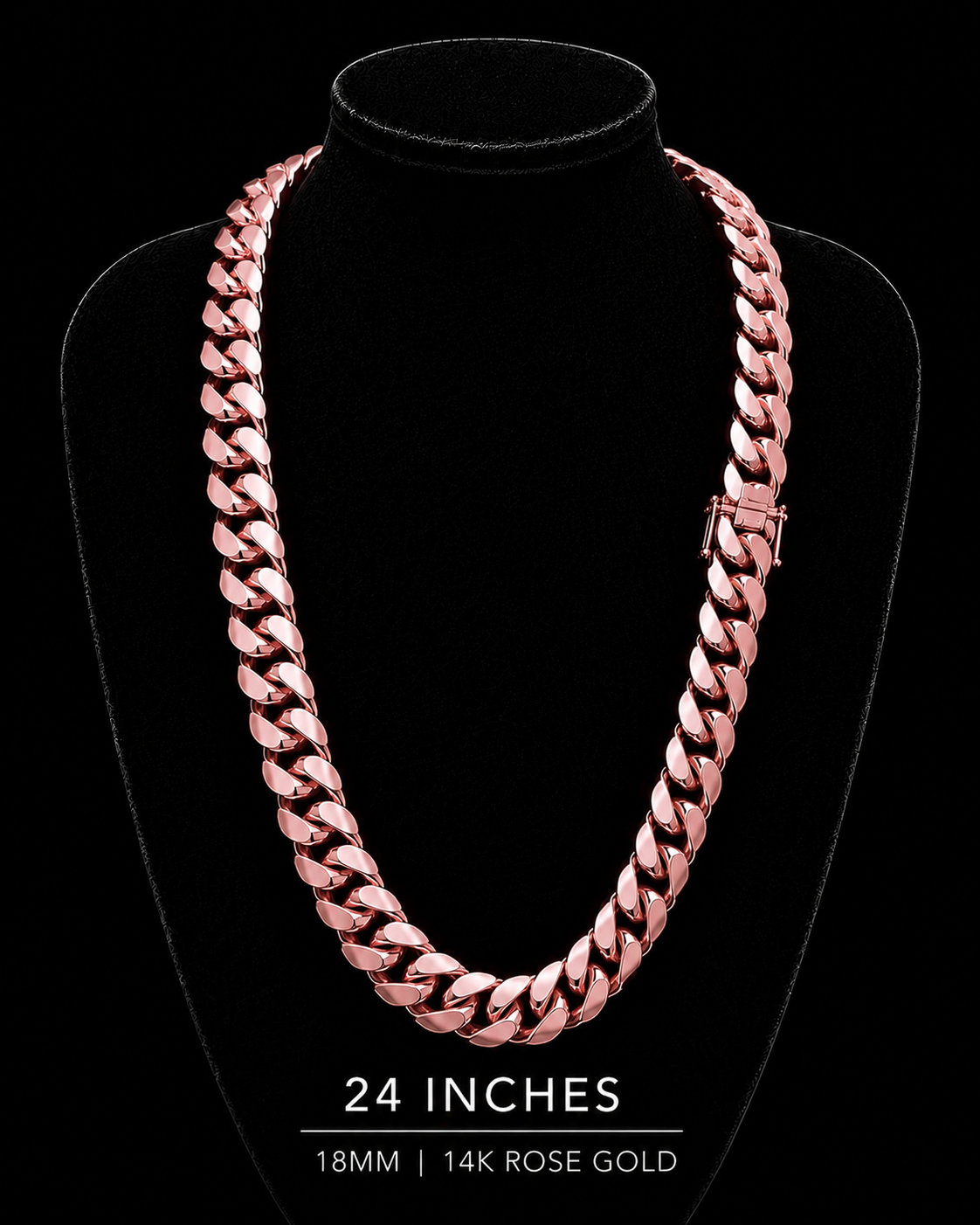 14k Rose Gold Miami Cuban chain