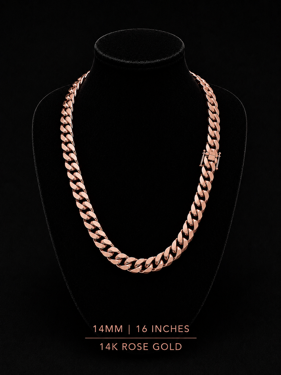 14k Rose Gold Miami Cuban chain