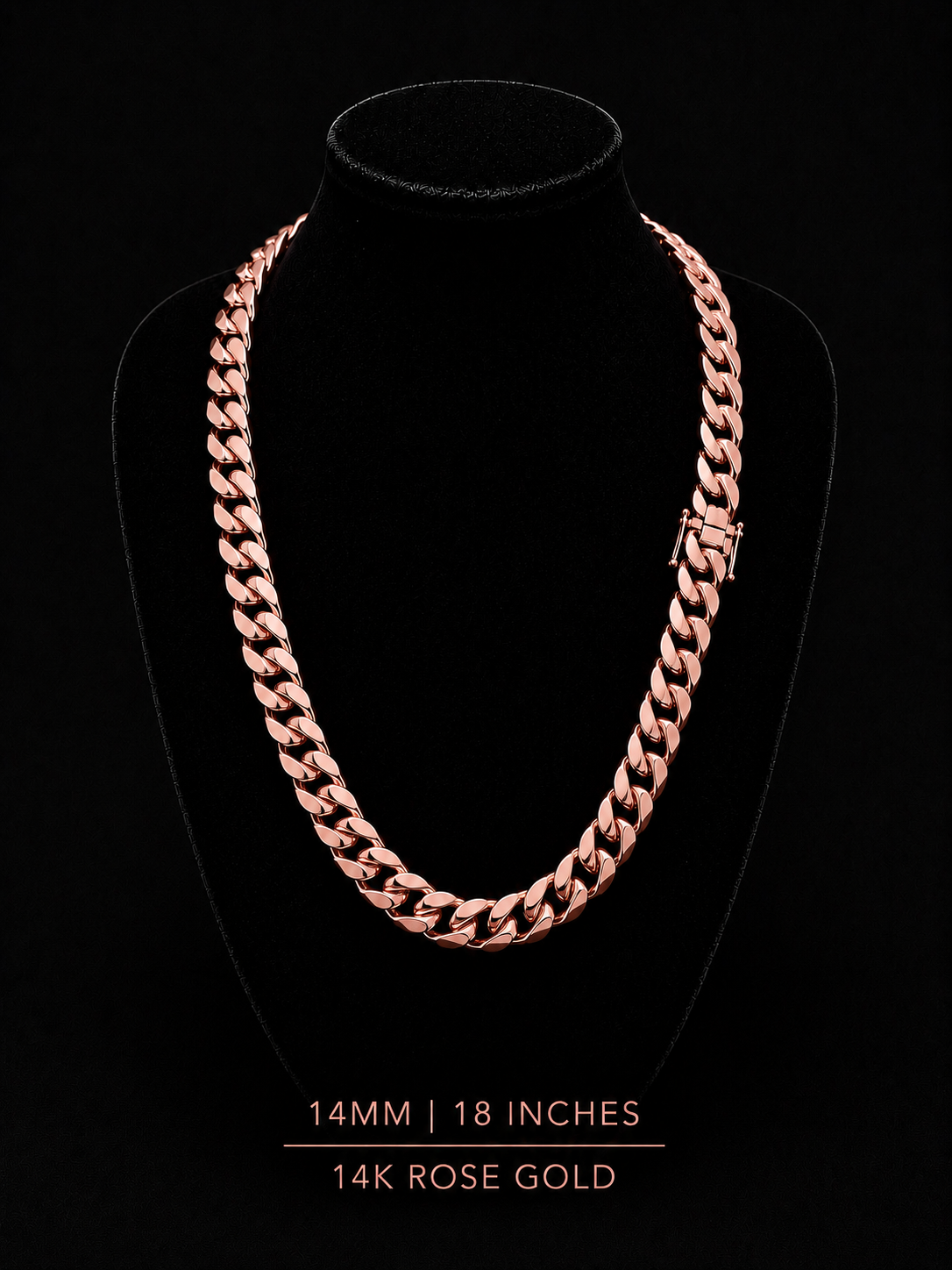 14k Rose Gold Miami Cuban chain