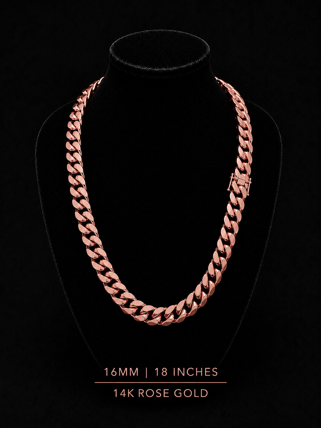 14k Rose Gold Miami Cuban chain