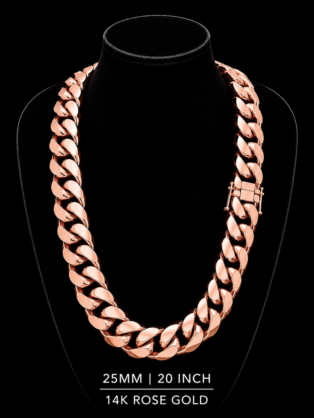 14k Rose Gold Miami Cuban chain
