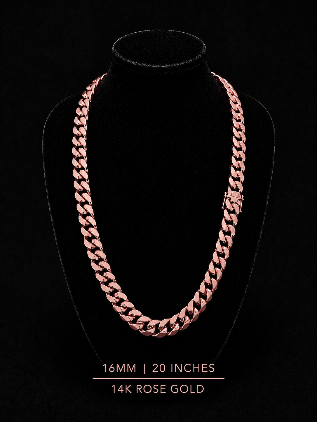 14k Rose Gold Miami Cuban chain